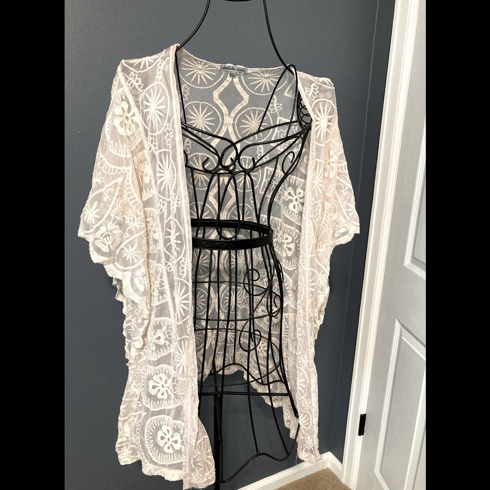 White lace cardigan